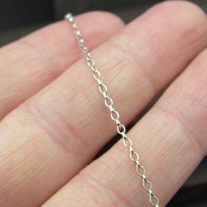 11" Sterling Silver Long Simple Ankle Bracelet Vintage